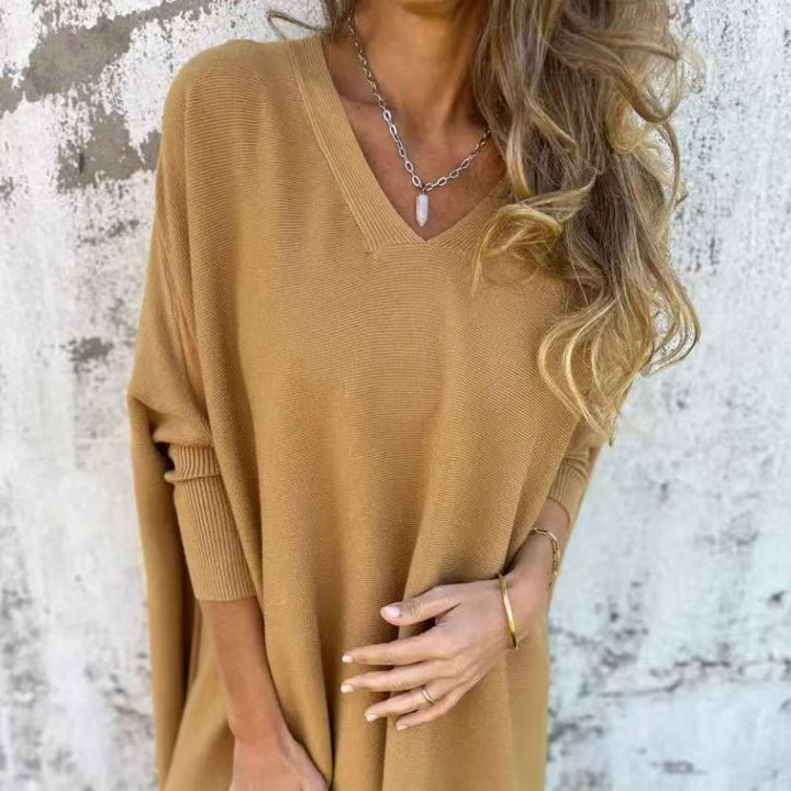 Linda | Cozy Loose Fit V-Neck Top
